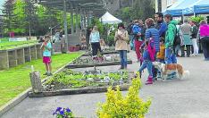 Zona de parterres durante la feria de la primavera de 2019