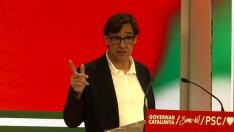 El primer secretario del PSC, Salvador Illa, en un acto electoral de su partido en Andalucía, este miércoles.