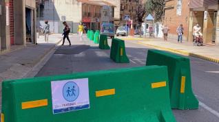 El Ayuntamiento de Monzón acota tres zonas más para peatones y bicis