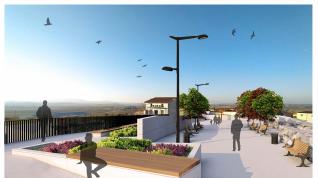 MIRADOR Proyecto del nuevo espacio libre que que el ayuntamiento de Monzón tiene previsto levantar en Selgua.