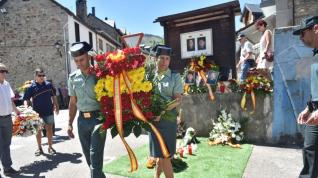 Acto de homenaje en Sallent el pasado verano a los dos Guardia Civiles asesinados por ETA.