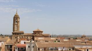 Vista del caso antiguo de Binéfar.