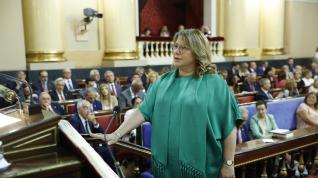 La senadora Rosa Serrano (PSOE) durante su toma de posesión en la Cámara Alta.