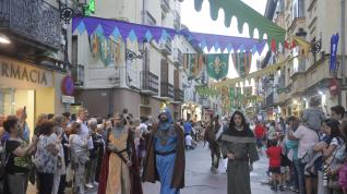 Animación teatralizada por las calles de Jaca.  mercado medieval