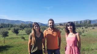 Eva Gómez, Chiappini y Meritxell Puig-Pey en el CIET de Graus.