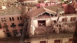Caen tejas de la cubierta del Obispado de Huesca