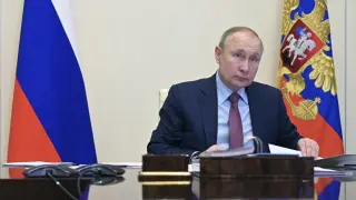 Vladimir Putin, presidente ruso, en su despacho.