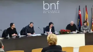 Pleno del Ayuntamiento de Binéfar celeberado el jueves 28 de diciembre.
