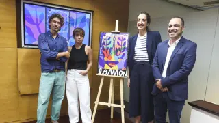 Alva Moca, Elena López, Marta Lera y Carlos Sampériz