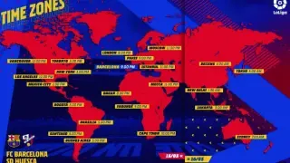 En este mapa se puede ver la dimensión mundial del partido que esta noche juega el Huesca en Barcelona.