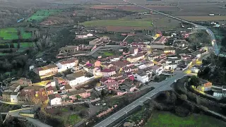 Vista aérea de la localidad de Alfántega.