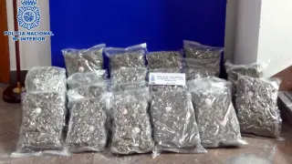 Interceptado un alijo de 25 kilogramos de cogollos de marihuana en Jaca