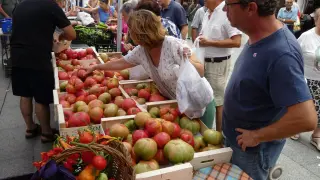 frutasEl Tomate Rosa no faltó a su cita con la Muestra de Frutas y Hortalizas celebrada en Barbastro.