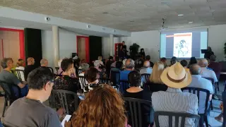 Público en el centro cultural de Aínsa durante la jornada del pasado 30 de septiembre.