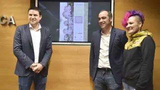 Antonio Biescas, Carlos Sampériz y Rebeca Armada, este martes en la presentación de las jornadas micológicas.