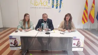 Alba Buenas, José Ramón Solano y Maite Bardají presentaron ayer los actos.