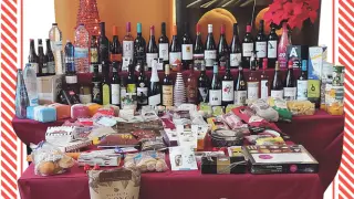 Cesta navideña, cortesía de la Asociación de Industrias de Alimentación de Aragón