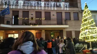 Encendido de las luces navideñas en Lanaja. 2023