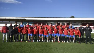 El equipo de la UD Barbastro, preparado para enfrentarse al Barcelona