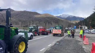 Protestas de los agricultores en Ribagorza