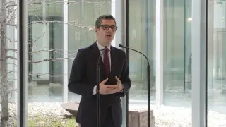 El ministro de la Presidencia, Justicia y Relaciones con las Cortes, Félix Bolaños, ayer en Palencia.