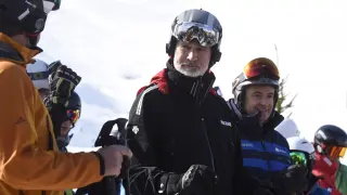 El rey Felipe VI disfruta en Formigal de una de sus pasiones, el esquí