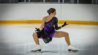 Ángela Martín-Mora, patinadora del Club Hielo Jaca,
