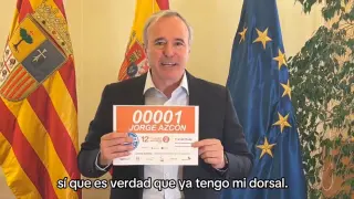 Jorge Azcón, presidente de Aragón, anima a participar de la Marcha Aspace en un vídeo difundido a través de 'X' (antes Twitter)