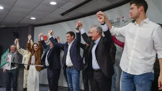 El PNV celebra los resultados electorales vascos, hoy domingo en Bilbao ESPAÑA ELECCIONES VASCAS