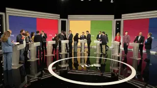 Debate electoral organizado por RTVE Catalunya con los candidatos a las elecciones catalanas del próximo 12 de mayo.