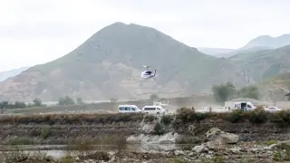 Herlicóptero en el que viajaba el presidente de Irán, Ebrahim Raisi.