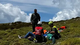 Rescate del corredor de montaña lesionado en Panticosa.