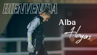 Imagen con la que la SD Huesca ha presentado el fichaje de Alba Hoyas.