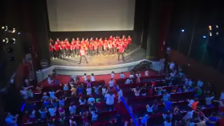 El Cor de Rock d’Encamp en su actuación en el Teatro Salamero.