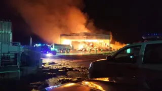 Incendio en una nave de Grañén.