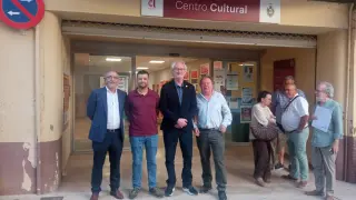 Juan José Generelo, Guillermo Tomás, Carlos Laliena y José Luis Abad.