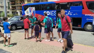 Los jugadores de la SD Huesca ya están en Benasque