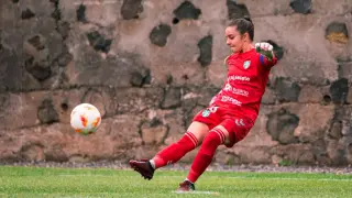 Paola Cruz, durante un partido con el Costa Adeje C.