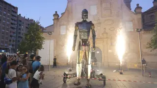 La figura de Aquiles en la plaza de Santo Domingo de Huesca