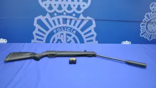 Escopeta intervenida por la Policía Nacional