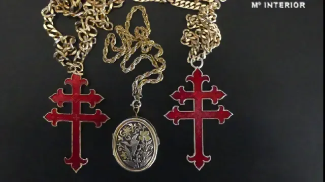 La reliquia de san Valentín y las dos cruces de Canónigos sustraídas en Calatayud.