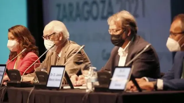 Laia Homedes, Pablo Martínez y Javier Marzo en el Congreso.