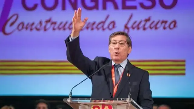 Arturo Aliaga, durante el congreso del PAR del fin de semana.