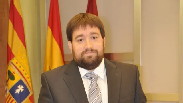 Javier Grasa Alonso, en el Ayuntamiento de Jaca.