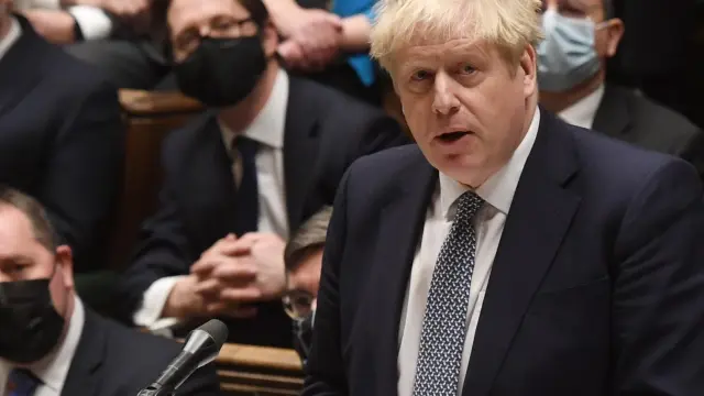Boris Johnson dio explicaciones en la sesión de control de la Cámara de los Comunes.