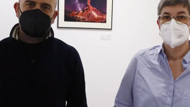 Fernando González Seral y Teresa Gómez Puertas, en la exposición.