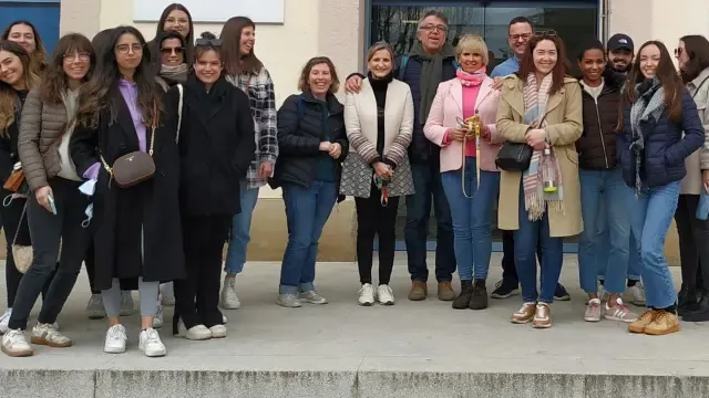 Visita de los estudiantes de Turismo franceses a la provincia de Huesca.