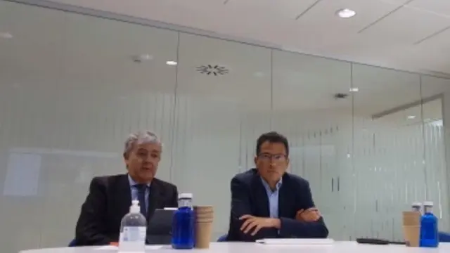 Carlos Gorría, director de la Territorial Norte BBVA, y Miguel Cardoso, economista jefe para España de BBVA.