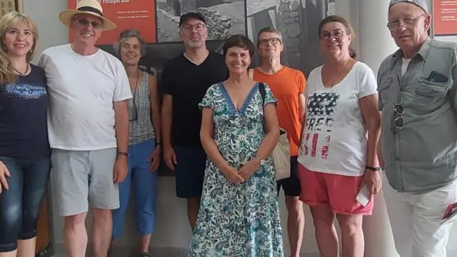 Olga Brosed con los periodistas alemanes y personal de la Oficina de Turismo de España en Frankfurt.