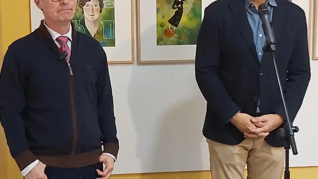 Víctor Juan y Víctor Lucea han inaugurado la exposición 'Pioneras ilustradas'